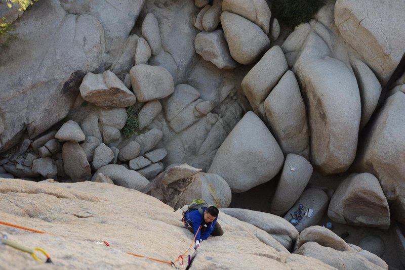 Climber seconds Sail Away.