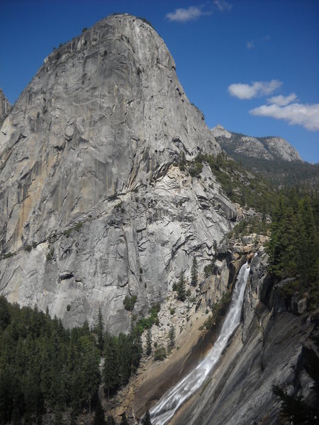 liberty cap and navada falls from JMT