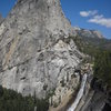 liberty cap and navada falls from JMT