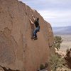 A great V2 on the Hall of the Mountain Queen boulder at the Druid Stones.