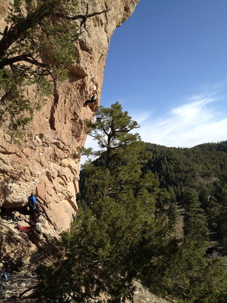 Linda pulling onto the upper face of the lower half