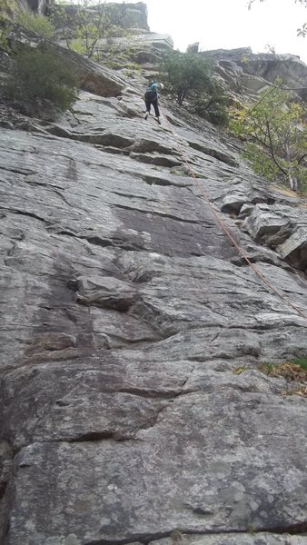 First pitch of CCK goes through here, not too tough but protection flexibilty is limited. Classic finish seen at top center.