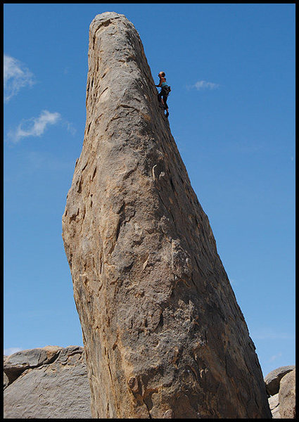 Amy Ness on East Face.<br>
Photo by Blitzo.