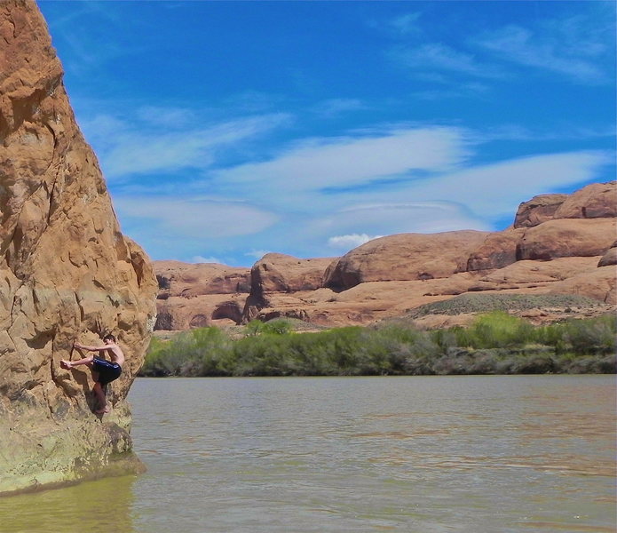 Deep water soloing- wall street 