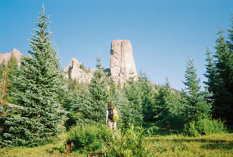 On the approach. Make note of the ridge to the left.  John photo.