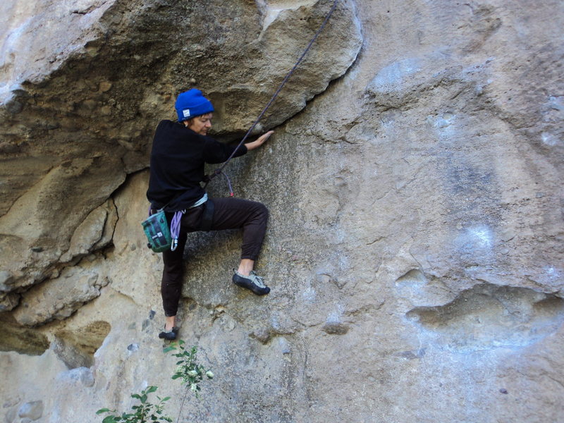 Deb works out the traverse.