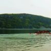 Devils Lake Regatta 4/28/12<br>
Badgers row to the start.