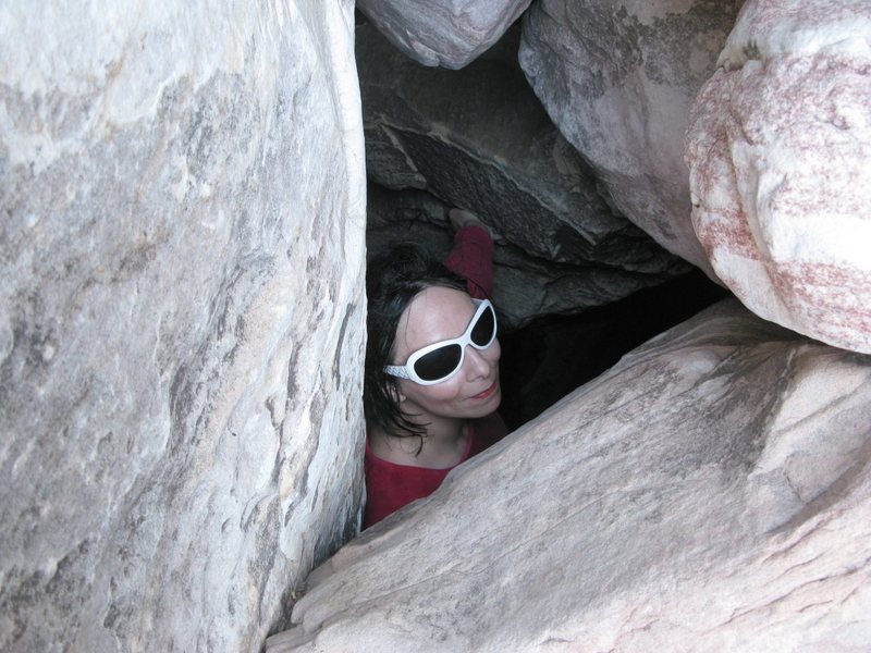 One of the fun moves on the approach to Crabby Appleton- Pine Creek Canyon, RR.<br>
<br>
5/2/12<br>
