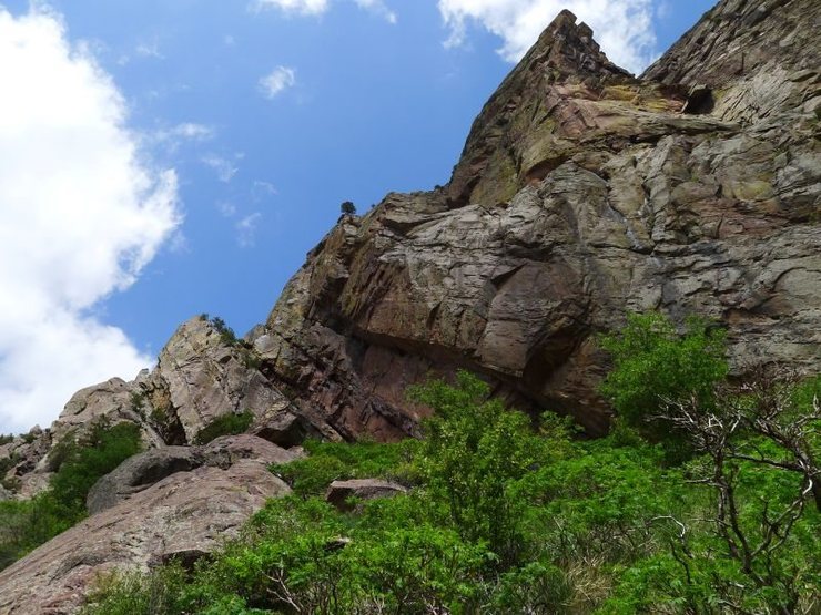 Roof area and the lower ramp from the trail.