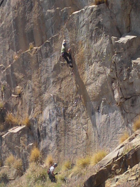 Approaching the small traverse left.