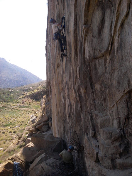 Approaching the crux.