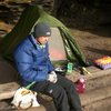 When "boofen", you don't need a tent because you're sheltered by the overhanging rock, but because it's so sandy you'll at least want a tarp. Also, there are nice benches to use as tables and seats.