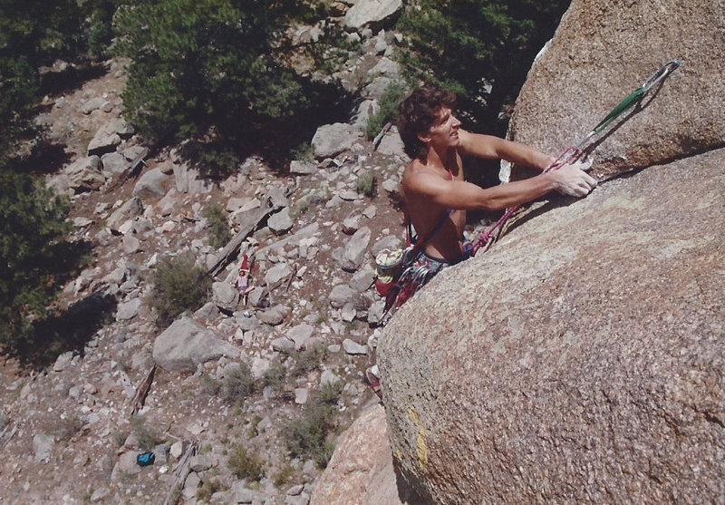 A youthful Kevin and his mullet contemplates the ramp move.