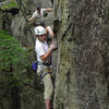 Mitch pulling the first crux move on Lithium.