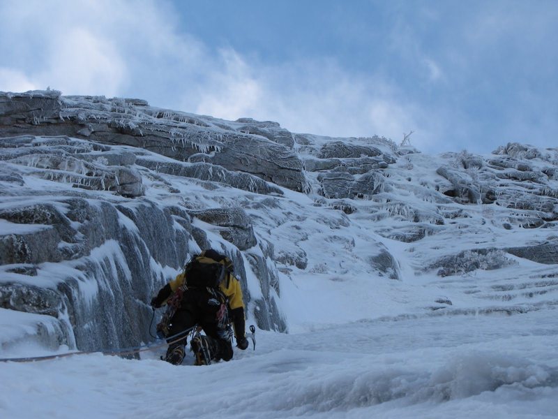 NE Face W, Tahquitz, winter 2010.