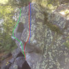 The blue line is Squirrel Arete