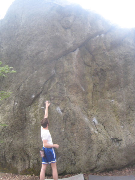 Mark checking out the starting holds