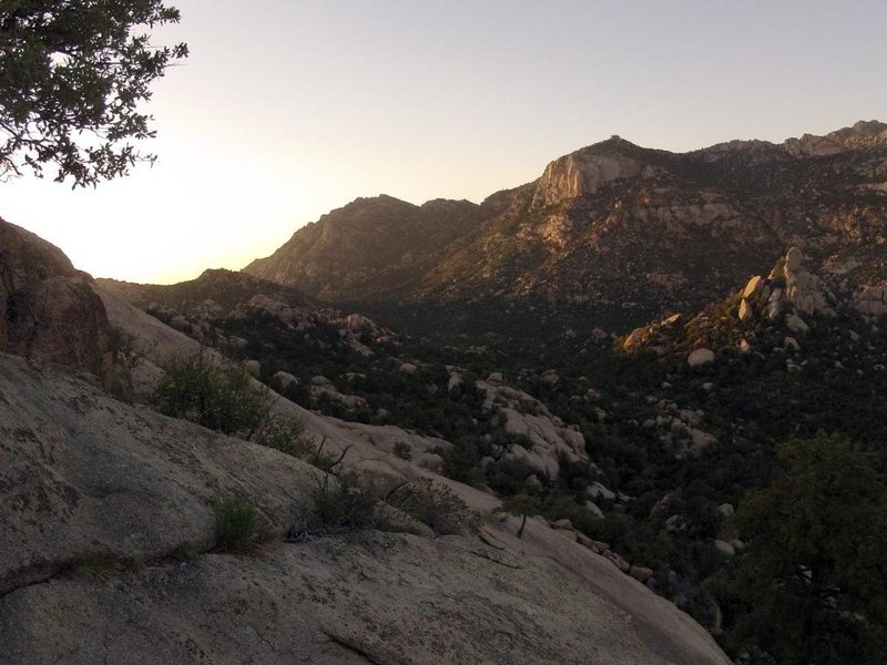 From the top of Waves of Rock, Original Route.