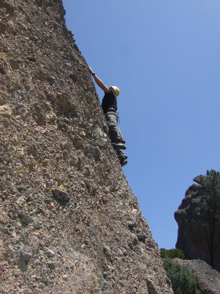 jim heading up the arete