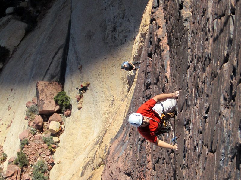 Leading the ultra-classic plates on Armatron (5.9), Red Rox!