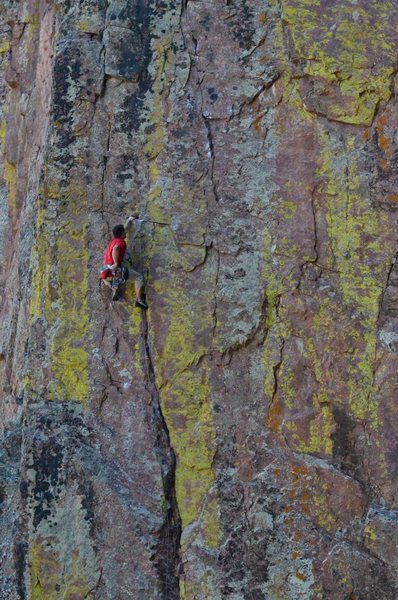 Last rest before the crux.<br>
<br>
Photo: M. Rangel