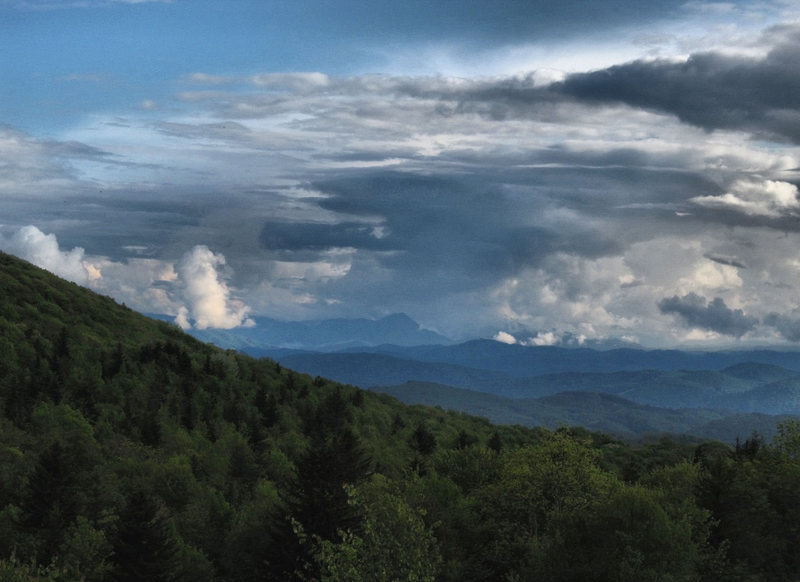 Some passing storm clouds on the hike up