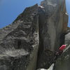 Nathan Fitzhugh belayed by Agina Sedler.  5-27-12