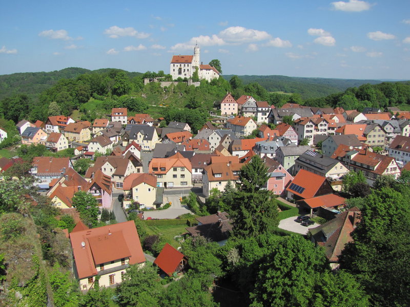 The view of Gößweinstein from atop Gernerfels.