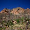 Bush League Buttress (right) and Rock Island (left) on 5-28-12. Photo by Tony B.