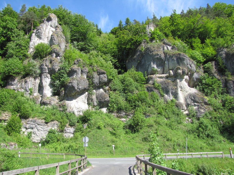 NOT BLEISTEINE!!! This is the rock directly across the road from the little bridge in this photo which is mentioned in the directions.