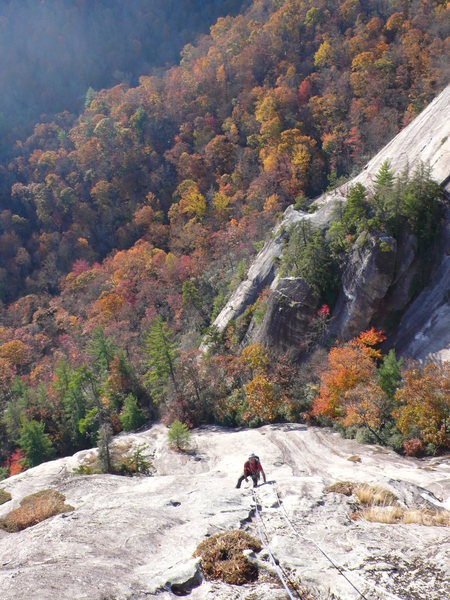 Late October 2010 above Dillard. JJ in the foreground. AM in the background. 