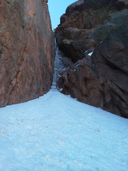 June 2nd conditions, pretty good coverage (10-16cm screws going in), dry rock all around, temps in the mid-40s and good, wet ice.