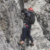 Pulling through a vertical section on Pitch 4