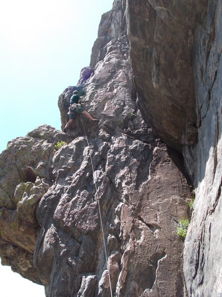 Just getting started on South Paw at Rebel Wall.