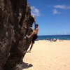 Beach Bouldering!<br>
<br>
Kitty Cat (V0)