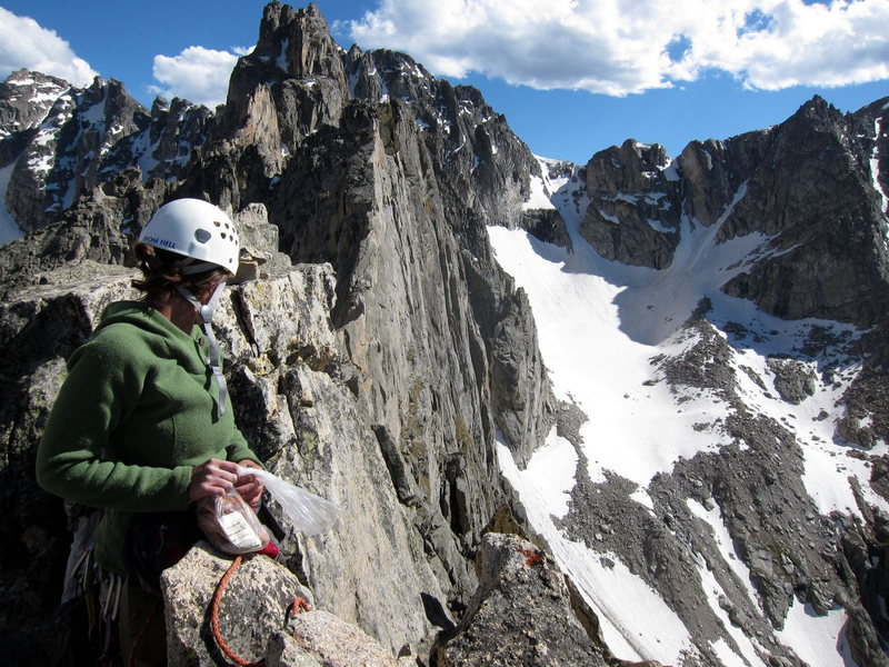 Ridge line south from Lone Eagle Peak summit.