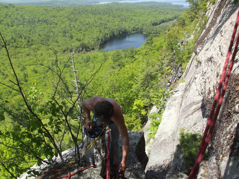 The top of the Arete just befor the ancors went in