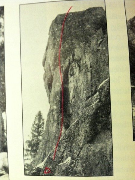 D. Pablo's Arete, 5.12. Giant arete just left of Upper Tier TR.