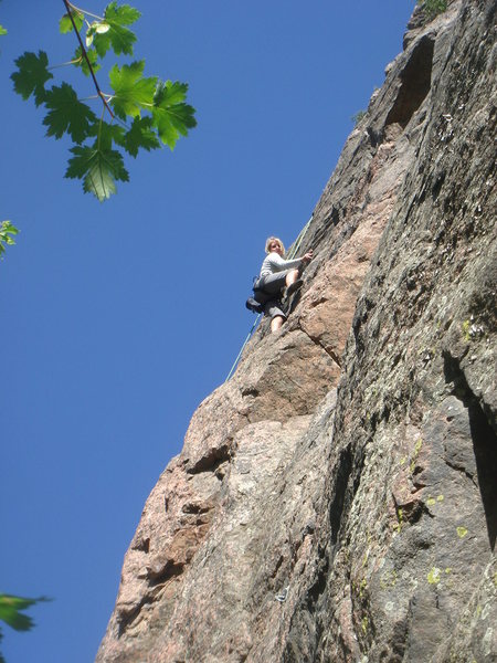 Lindsey climbing high on Venice Beach.  Second day ever climbing!