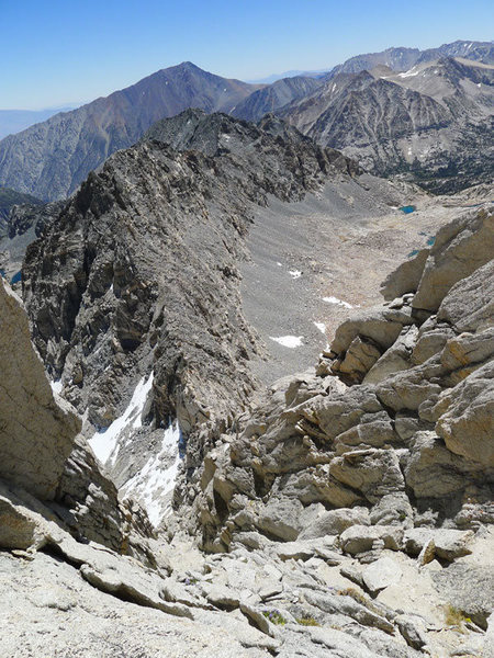 looking down the ramp