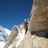 Me starting the crux pitch!!! Awesome!!!