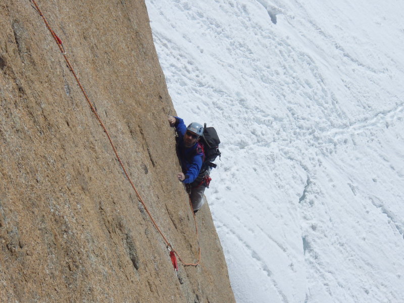 Brian following the crux!