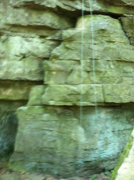 ROTC Route On Rappel Rock At Rim Road Climbing Area