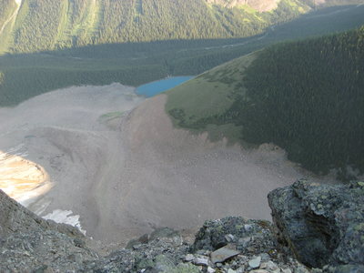 Lake Annette as seen from low on the route.