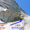 The roof on pitch 13 with "The Gap."