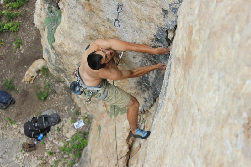 Steep dihedral going to underclings. Cool route