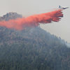 Fern Canyon being saved by fire retardant.  