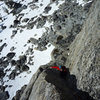 The sweet hand crack above the roof on the 2nd pitch.