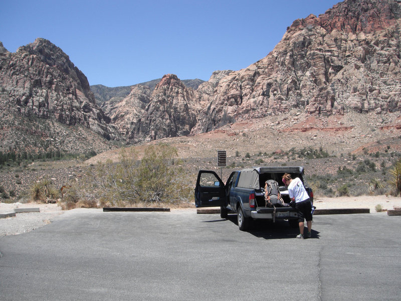 Gotta love Red Rock in the summer. Not a soul around and we have the whole canyons to ourselves.