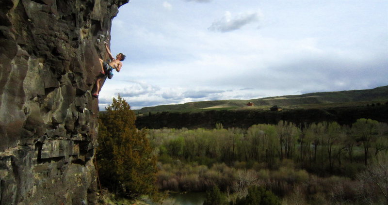 Sam Perkins halfway up What's the Point?